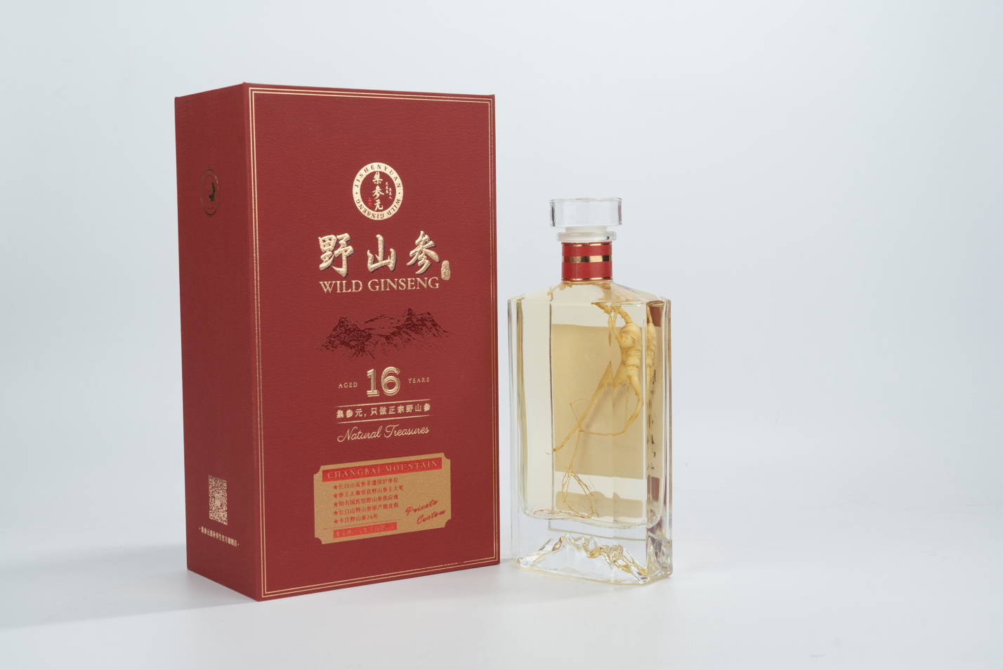 16年鲜野山参 东北高粱酒持续保鲜